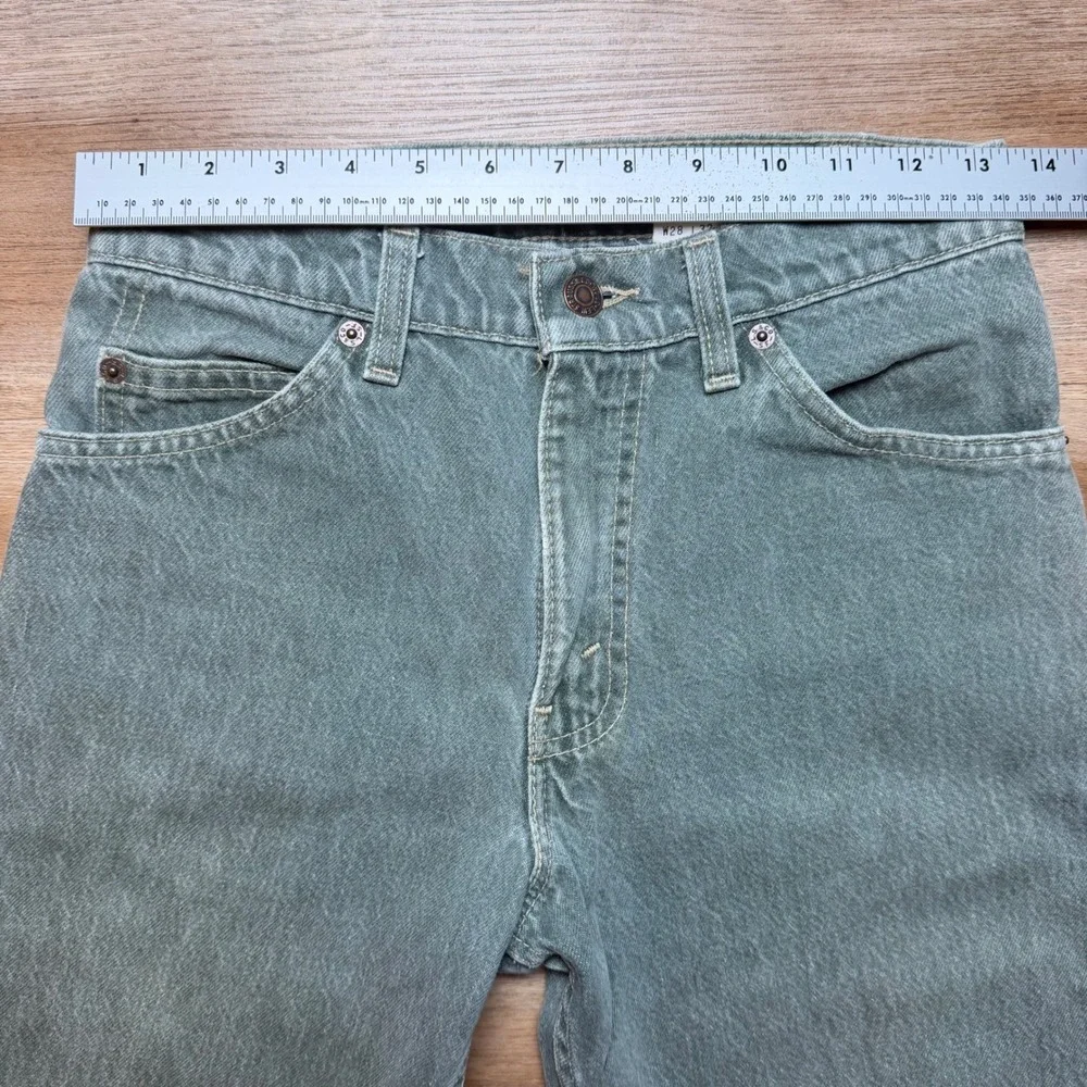 Vintage Levi's 550 Jeans Men 28x32 Green Relaxed Fit Tapered Leg Made in USA 90s